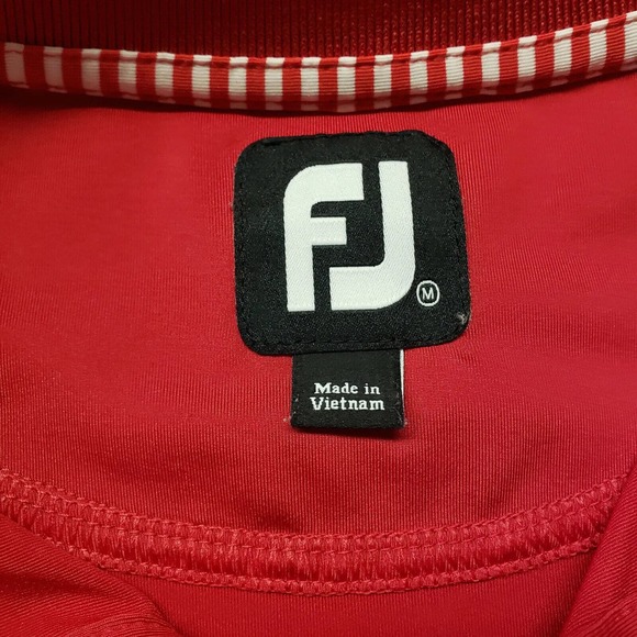 FootJoy FJ‎ Shirt Mens Medium Red Short Sleeve Golf Outdoors Sports Logo - Picture 4 of 15